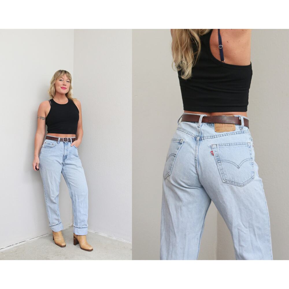 Levi's Light Blue High-Rise Straight Leg Jeans